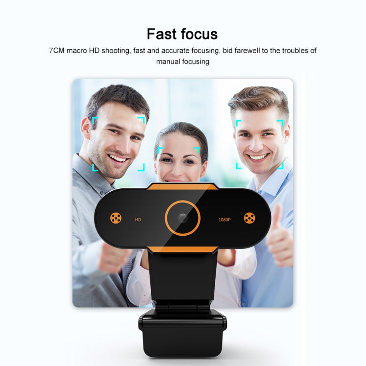 312 1080P HD USB 2.0 PC Desktop Camera Webcam with Mic, Cable Length: about 1.3m, Configuration:with Tripod