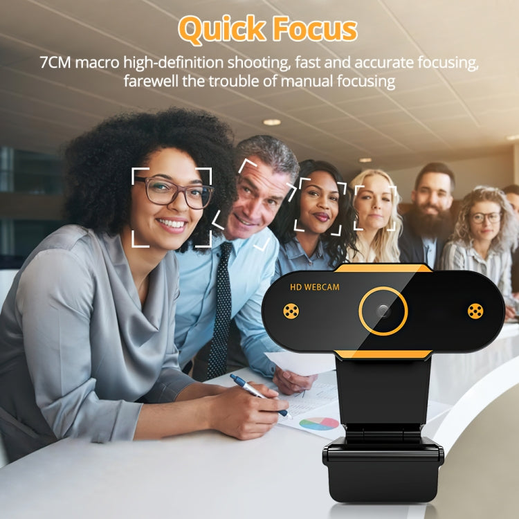 312 1080P HD USB 2.0 PC Desktop Camera Webcam with Mic, Cable Length: about 1.3m, Configuration:with Tripod