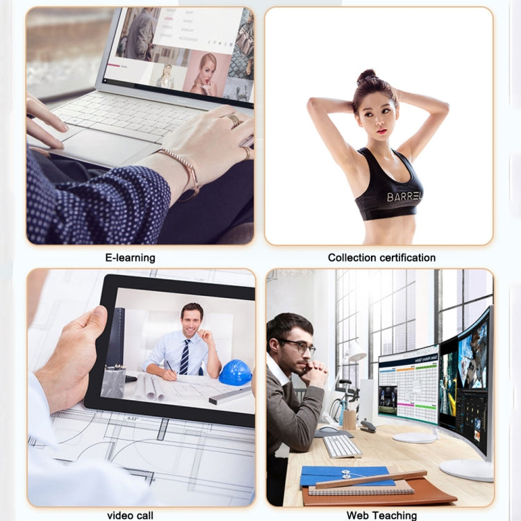 312 1080P HD USB 2.0 PC Desktop Camera Webcam with Mic, Cable Length: about 1.3m, Configuration:with Tripod
