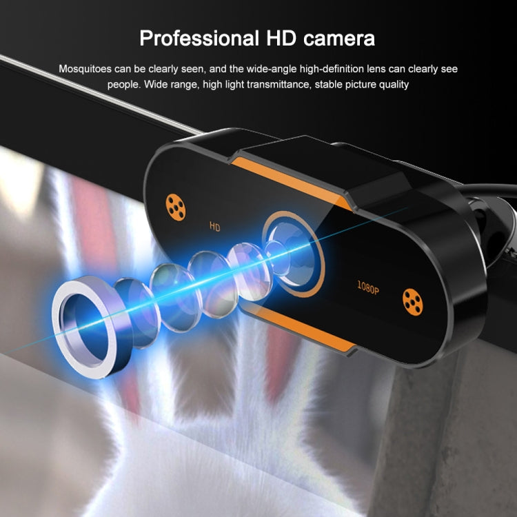 312 1080P HD USB 2.0 PC Desktop Camera Webcam with Mic, Cable Length: about 1.3m, Configuration:with Tripod