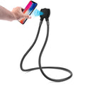 XWJ-1802D Magnetic Universal Tablet & Cell Phone Holder, Lazy Hanging on Neck Bracket, Mobile Phone Stand, 360 Degree Rotating Bendable Flexible Gooseneck Mount for Desk, Bed, Sofa for Any Phone & Tablet