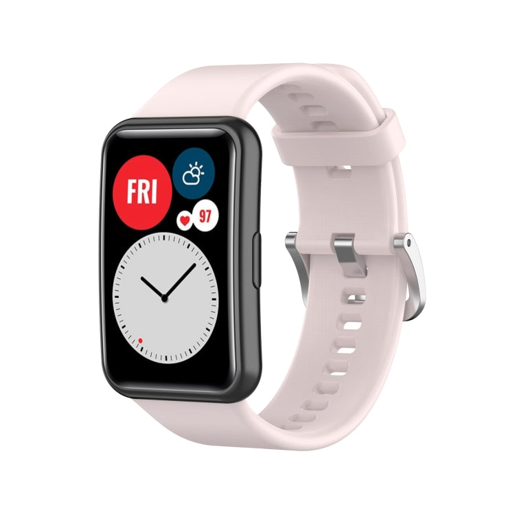 For Huawei Watch Fit TIA-B09 Silicone Watch Band(light pink)