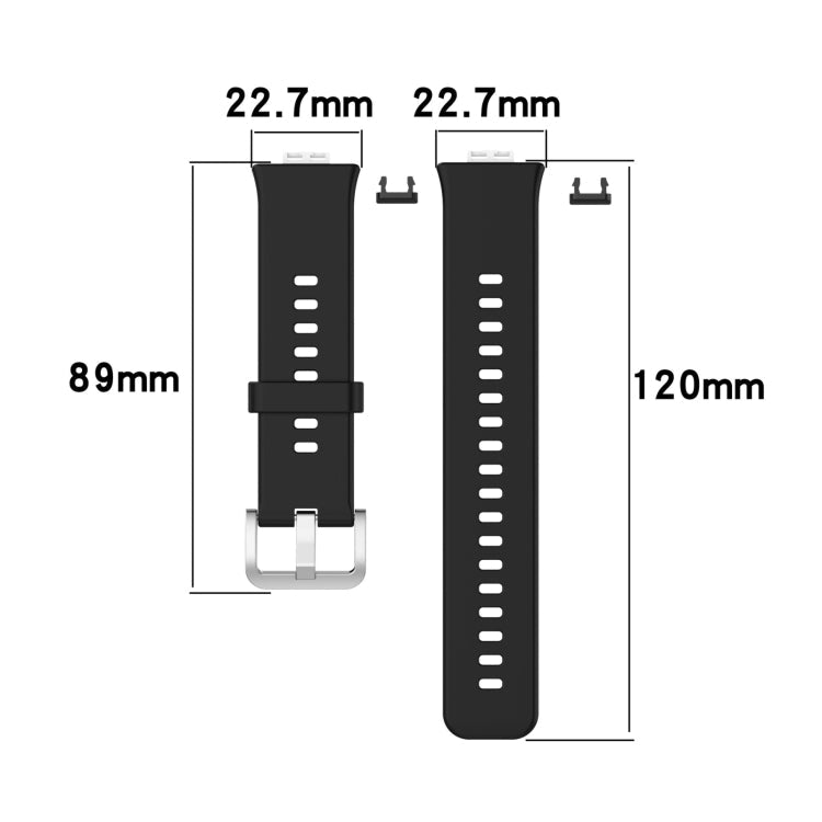 For Huawei Watch Fit TIA-B09 Silicone Watch Band(Black)
