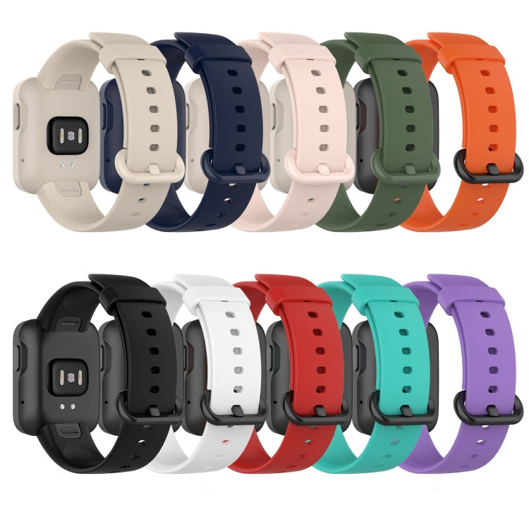 For Xiaomi Watch Mi Watch Lite / Redmi Watch Silicone Sports Watch Band(silt color white)