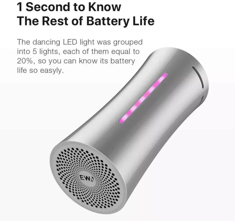 EWA A115 Portable Metal Bluetooth Speaker 105H Power Hifi Stereo Outdoor Subwoofer(Silver)