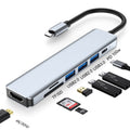 7 In 1 HDMI+SD/TF+USB2.0x2+USB3.0+PD to Type-C HUB Docking Station, 7 In 1 Station