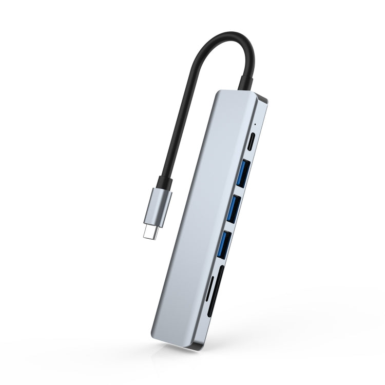 7 In 1 HDMI+SD/TF+USB2.0x2+USB3.0+PD to Type-C HUB Docking Station, 7 In 1 Station