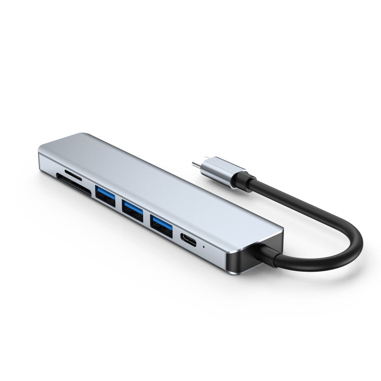 7 In 1 HDMI+SD/TF+USB2.0x2+USB3.0+PD to Type-C HUB Docking Station, 7 In 1 Station