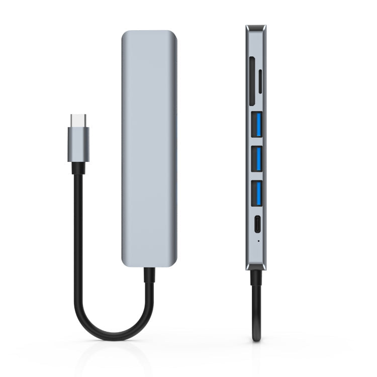 7 In 1 HDMI+SD/TF+USB2.0x2+USB3.0+PD to Type-C HUB Docking Station, 7 In 1 Station