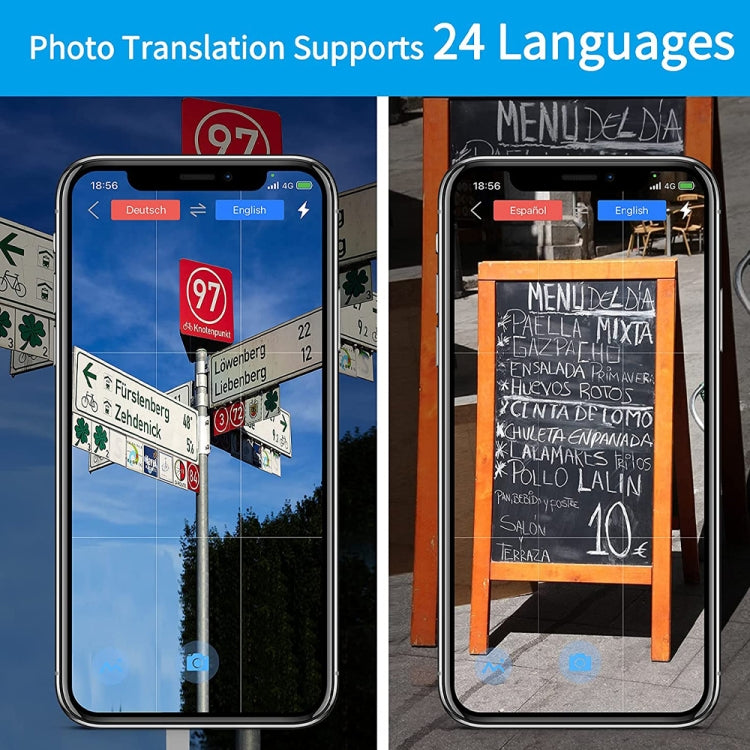 G6 Portable Instant Real Time Voice Translator Multi Language Voice Personal Travel Assistant Translator(Black)