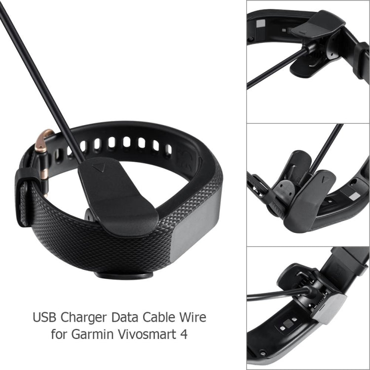 Plastic Charger for Garmin Vivosmart 4 Smartwatch, Data Cable, Replacement Cable, 1m