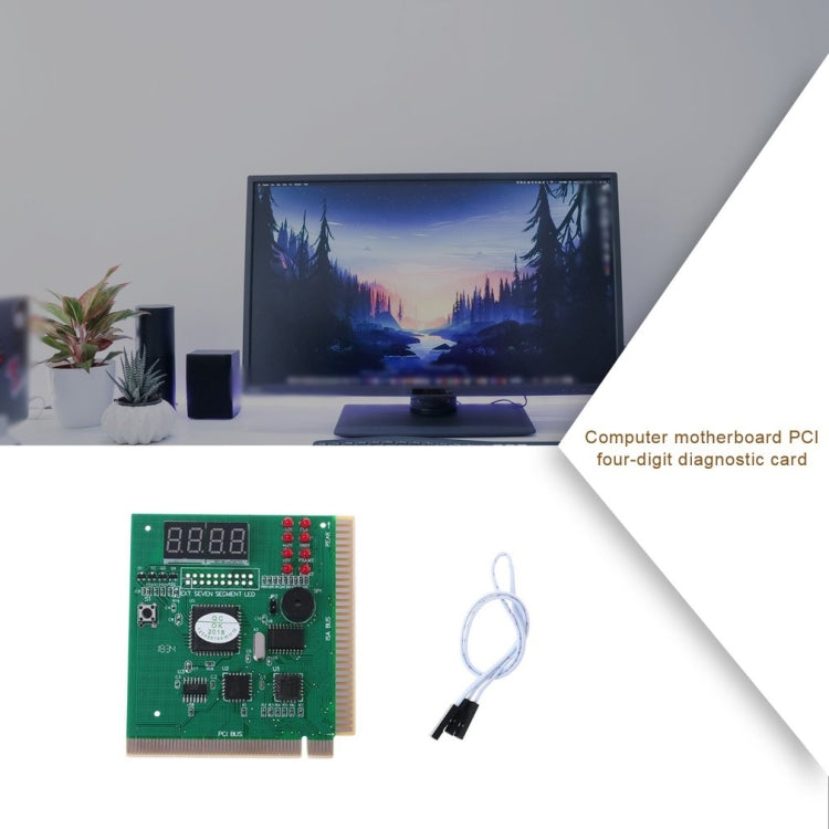 Four Digit PCI Diagnostic Card Computer Motherboard Tester, 4-bit