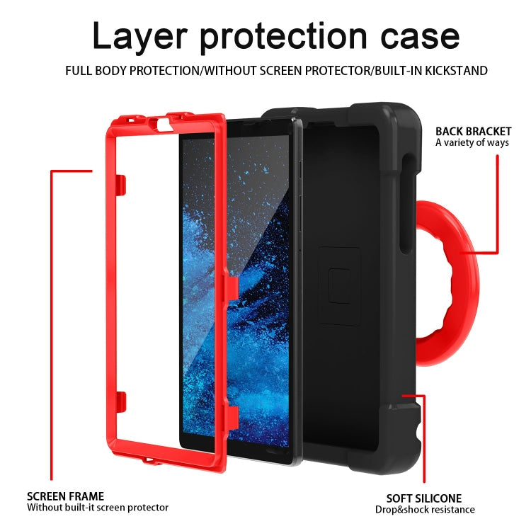 PC + Silicone Shockproof Combination Case with 360 Degree Rotating Holder & Handle, For Galaxy Tab A7 Lite T220/T225