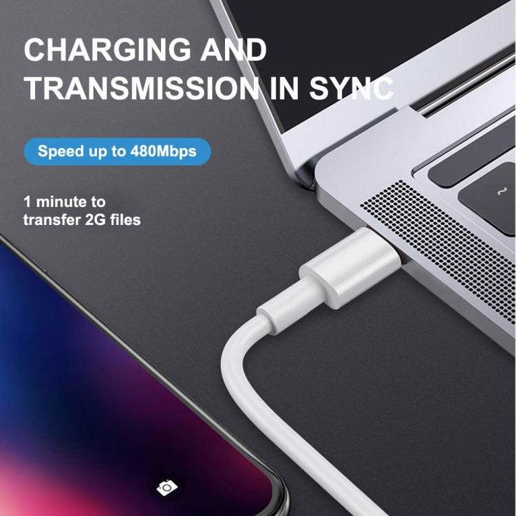2m PD20W USB-C / Type-C to 8 Pin PD Fast Charging Sync Data Cable for iPhone 13 / 12 Series