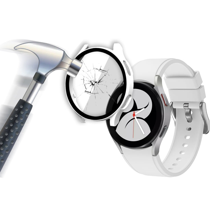 ENKAY Hat-Prince Full Coverage PC Frame + Tempered Glass Protector Composite Case for Samsung Galaxy Watch4 40mm