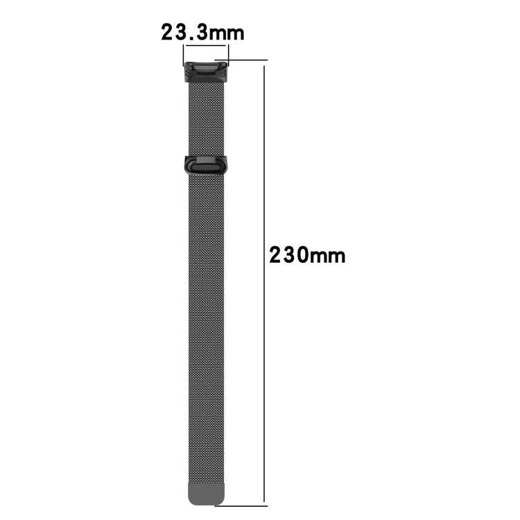 Milano Magnetic Metal Watch Band for Fitbit Charge 5(Champagne Gold)