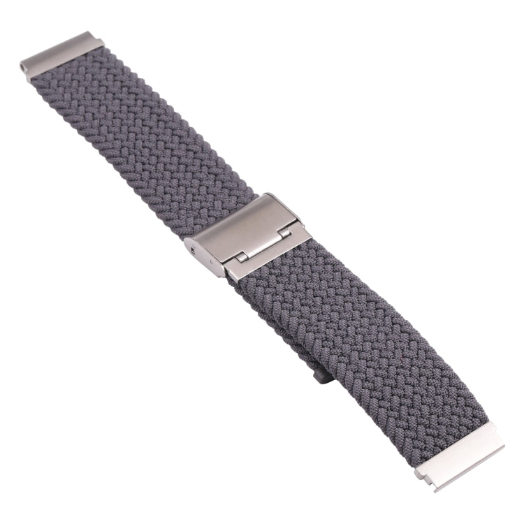 For Samsung Galaxy Watch 4 / Watch 5 20mm Nylon Braided Metal Buckle Watch Band(Gray)