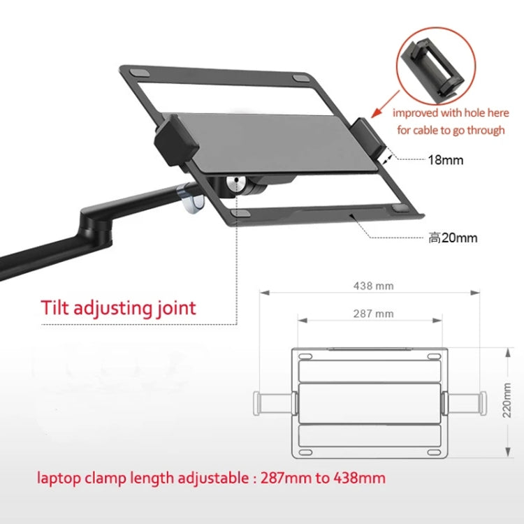 OL-3S Aluminum Height Adjustable Desktop Computer Stand for 17-32 inch and 12-17 inch Monitor(Black)