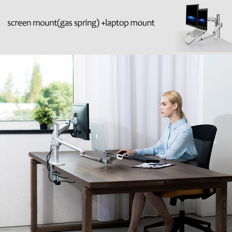 OL-3S Aluminum Height Adjustable Desktop Computer Stand for 17-32 inch and 12-17 inch Monitor(Black)