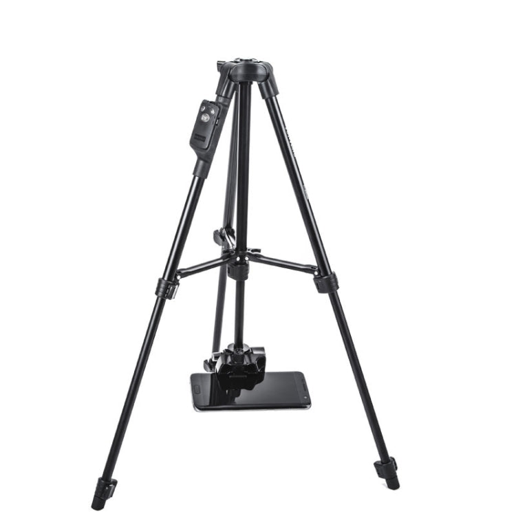 YUNTENG 6208 Aluminum Tripod Mount with Bluetooth Remote Control &  3-Way Head & Phone Clamp, VCT-6208