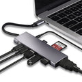 9-in-1 USB Type-C to HDMI+USB3.0x3+Type-C+PD+SD/TF+Audio HUB Adapter, HDMI+USB3.0x3+Type-C+PD+SD/TF+Audio to Type-C