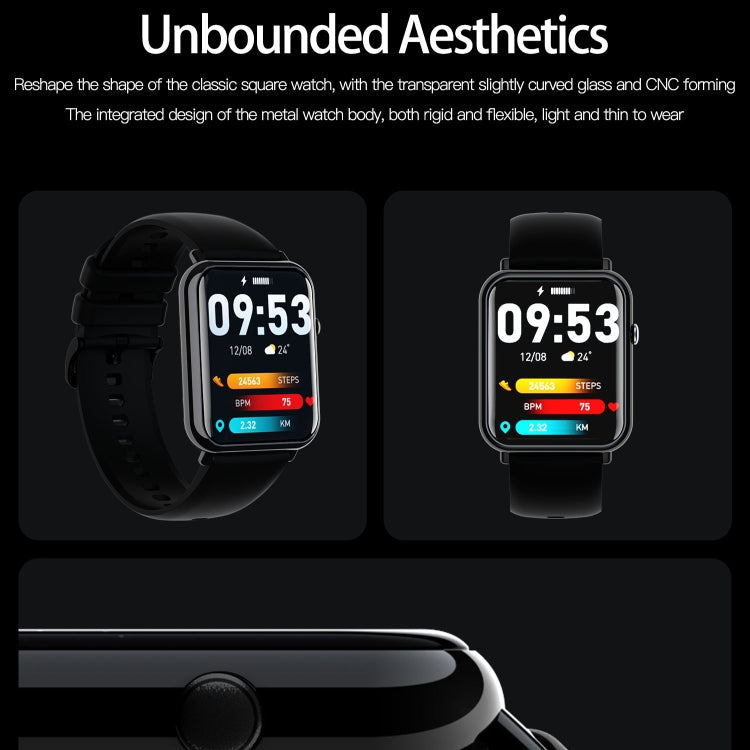 Q19 Pro IP67 Waterproof 1.69 inch Smartwatch(Black)
