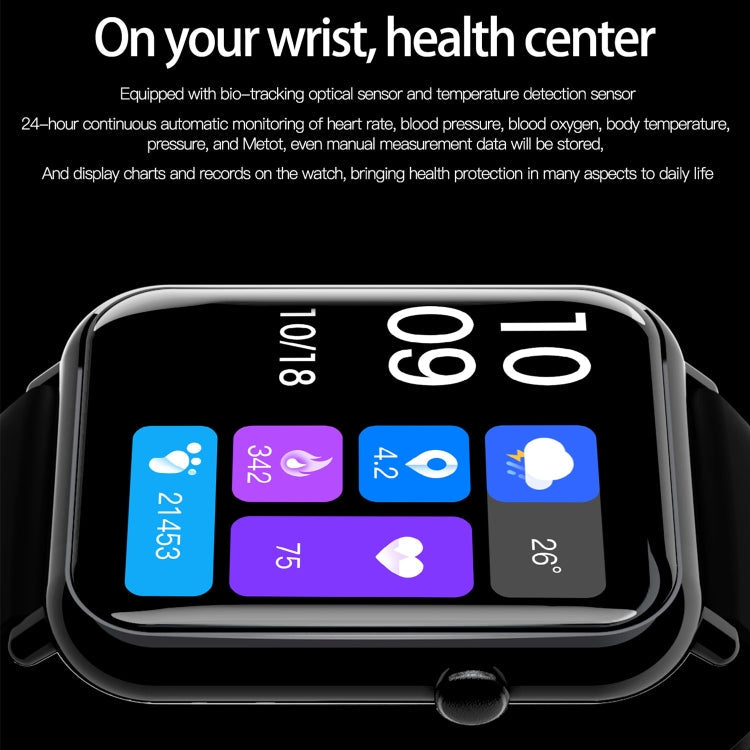 Q19 Pro IP67 Waterproof 1.69 inch Smartwatch(Black)