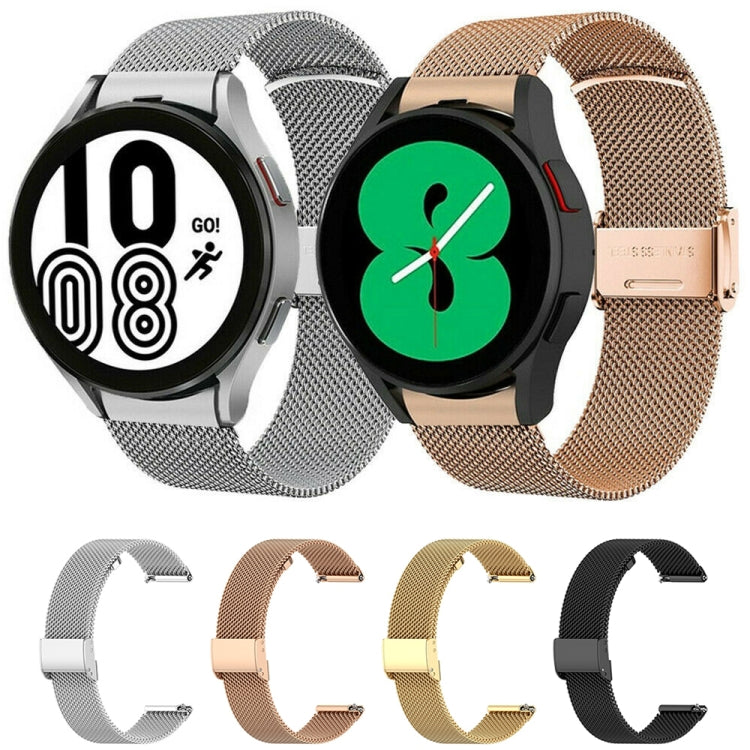 For Samsung Galaxy Watch 4 40mm / 44mm Milan Metal Steel Mesh Buckle Watch Band(Black)