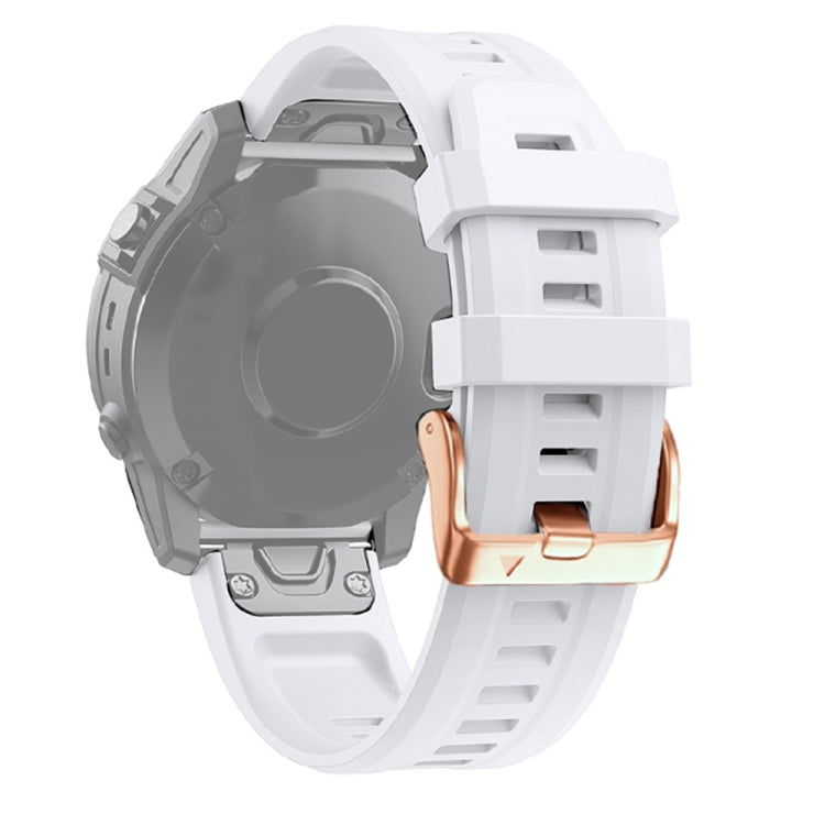 20mm Rose Gold Buckle Silicone Strap, For Garmin Fenix 7S, For Garmin Fenix 6S