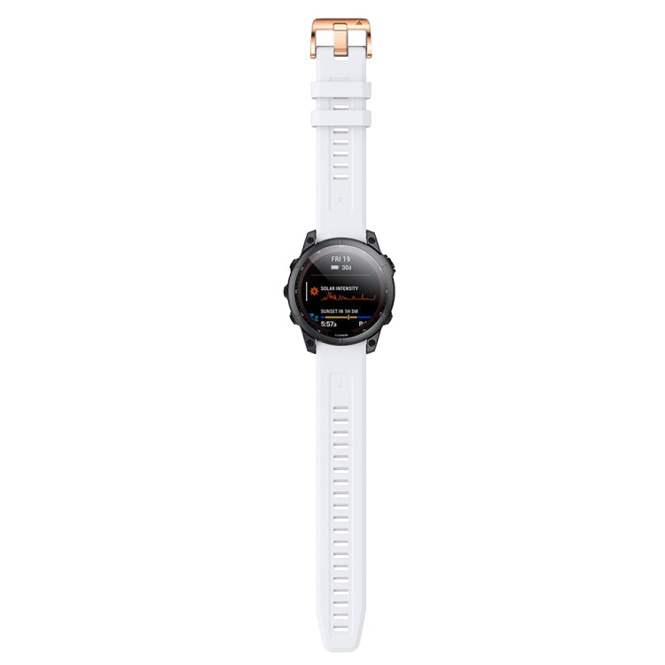 20mm Rose Gold Buckle Silicone Strap, For Garmin Fenix 7S, For Garmin Fenix 6S