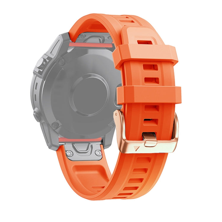20mm Rose Gold Buckle Silicone Strap, For Garmin Fenix 7S, For Garmin Fenix 6S