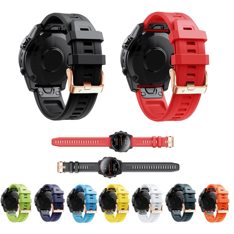 20mm Rose Gold Buckle Silicone Strap, For Garmin Fenix 6S Pro, For Garmin Fenix 5S