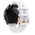 20mm Rose Gold Buckle Silicone Strap, For Garmin Fenix 5S Plus