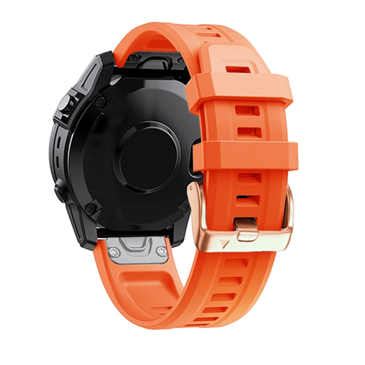 20mm Rose Gold Buckle Silicone Strap, For Garmin Fenix 5S Plus