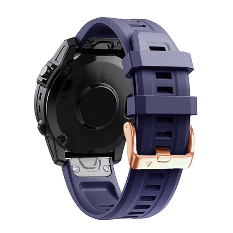 20mm Rose Gold Buckle Silicone Strap, For Garmin Fenix 5S Plus