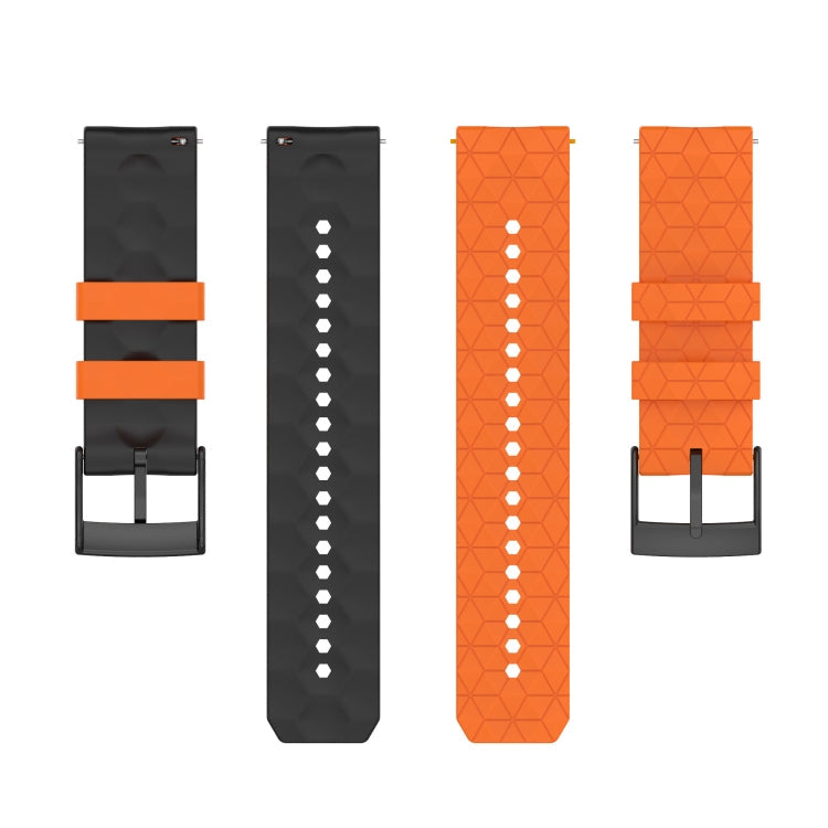For Suunto 9 Baro 24mm Mixed-Color Silicone Watch Band(White+Black)