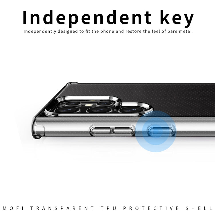 MOFI Ming series Fully Transparent Ultra-thin TPU Soft Shell All-round Protective Shell, For Samsung Galaxy S22 Ultra 5G