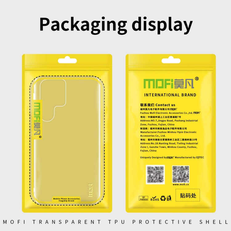 MOFI Ming series Fully Transparent Ultra-thin TPU Soft Shell All-round Protective Shell, For Samsung Galaxy S22 Ultra 5G