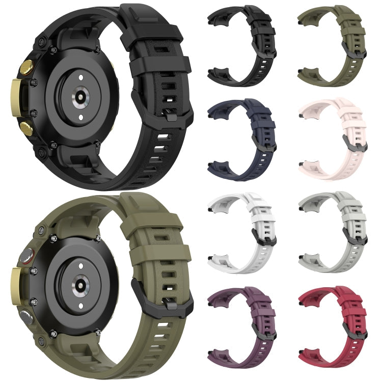 For Amazfit T-Rex 2 Silicone Leisure Watch Band(Rock Gray)