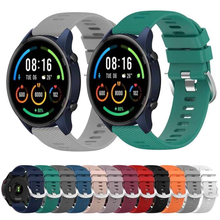 For Xiaomi MI Watch Color 22mm Solid Color Soft Silicone Watch Band(Midnight Blue)