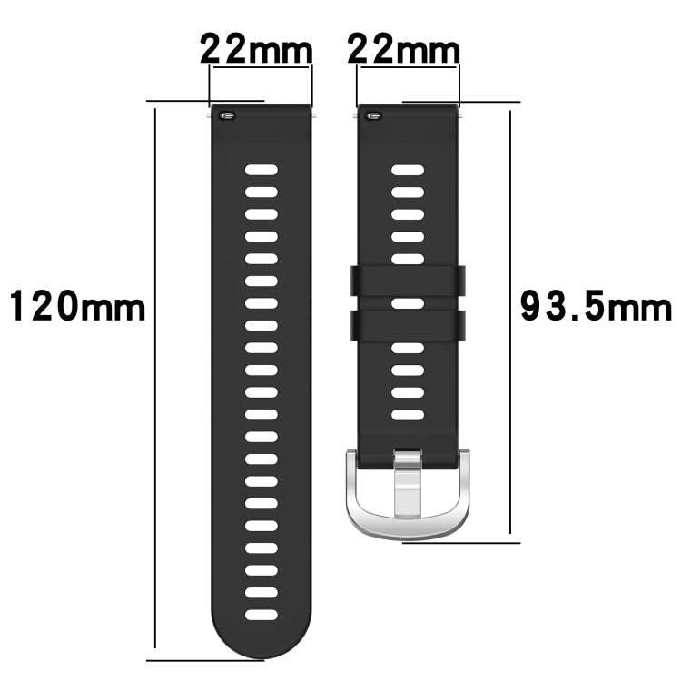 For Xiaomi MI Watch Color 22mm Solid Color Soft Silicone Watch Band(Midnight Blue)