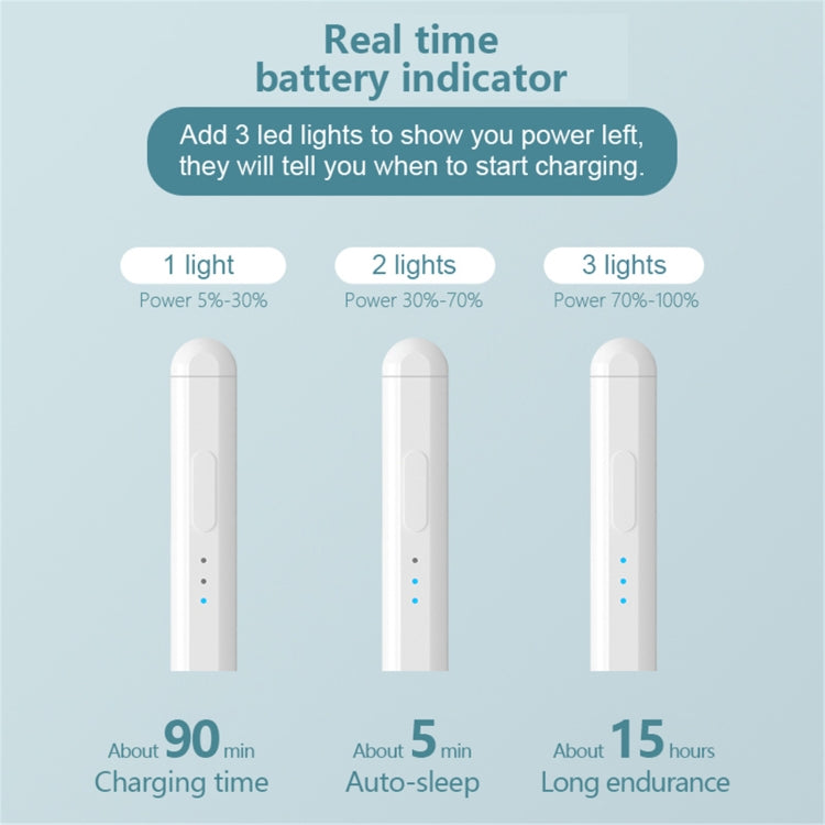 Tablet Phone Universal Capacitive Stylus For iPad Mini6/Mini5/Air3 10.5/Pro 11/Air4 10.9/ 10.2 /Pro  12.9 (White)