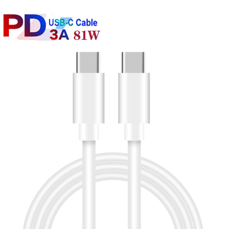 38W PD20W  QC3.0 USB Car Charger with Type-C to Type-C Data Cable, Length: 1m(White)
