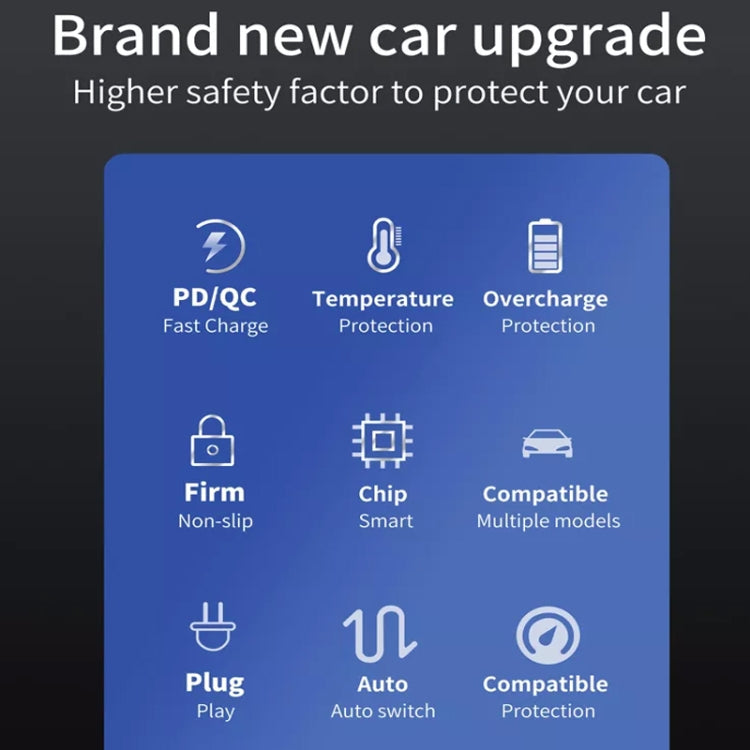 38W PD20W  QC3.0 USB Car Charger with USB to Type-C Data Cable, Length: 1m(Black)