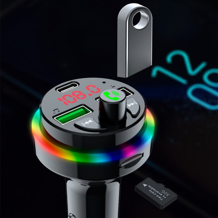 F17 3.1A Dual USB Charger Bluetooth 5.0 Car MP3 Player, F17