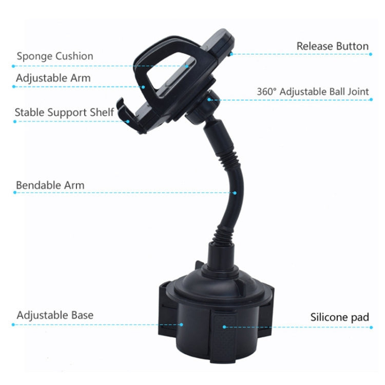 C009 Adjustable Car Cup Holder 360 Degree Universal Car Mount, C009