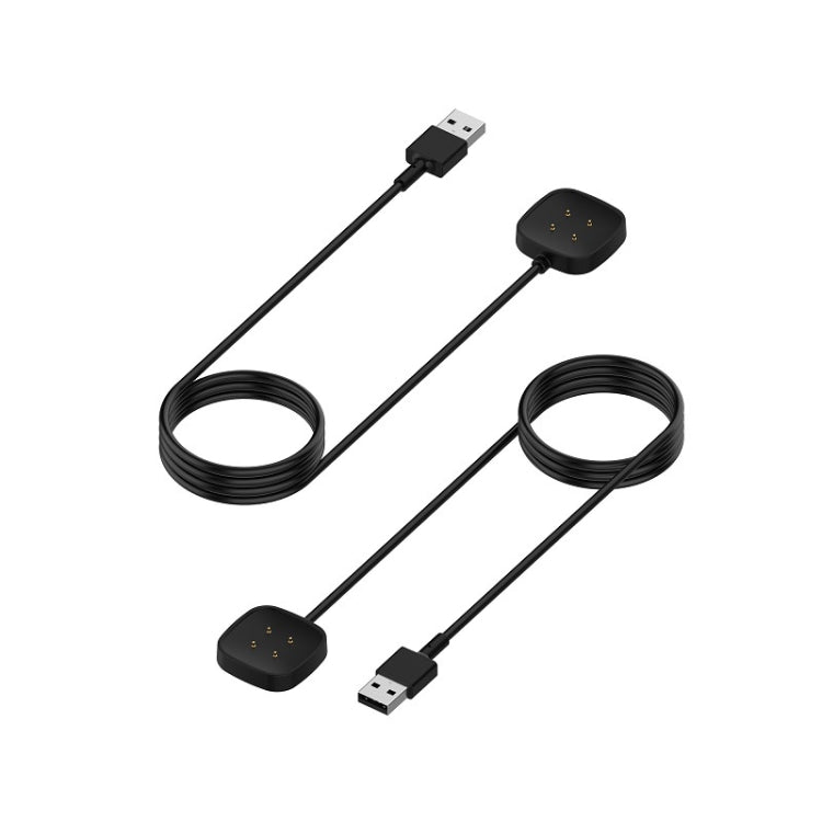 For Fitbit Versa4 Watch Magnetic Charging Cable Length: 1m(Black)