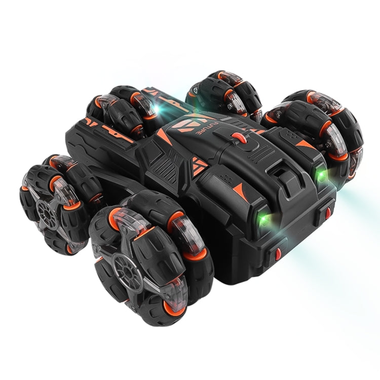 MoFun Five-wheeled Stunt Car 360-degree Swing Arm 2.4G Multifunctional RC Car, Specifications:Dual(Black)