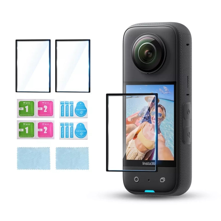 For Insta360 X3 2pcs Transparent HD Curved Protective Film