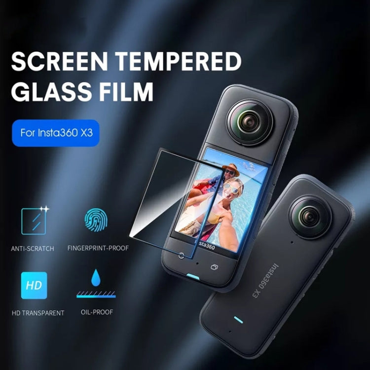 For Insta360 X3 2pcs Transparent HD Curved Protective Film